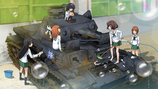 戦車を洗車 椎名エクセル さんのイラスト ニコニコ静画 イラスト