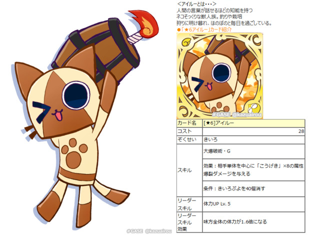 ６ アイルー 非公式 ぷよクエ ラニャーニャ村のカク W さんのイラスト ニコニコ静画 イラスト
