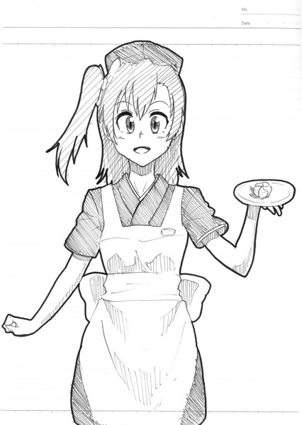 和菓子屋 おのでら でバイトする穂乃果 ジャンプマン さんのイラスト ニコニコ静画 イラスト
