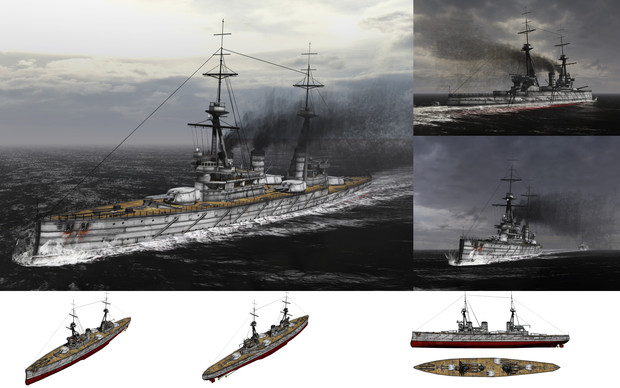 MMD用モブ巡洋戦艦1908セット