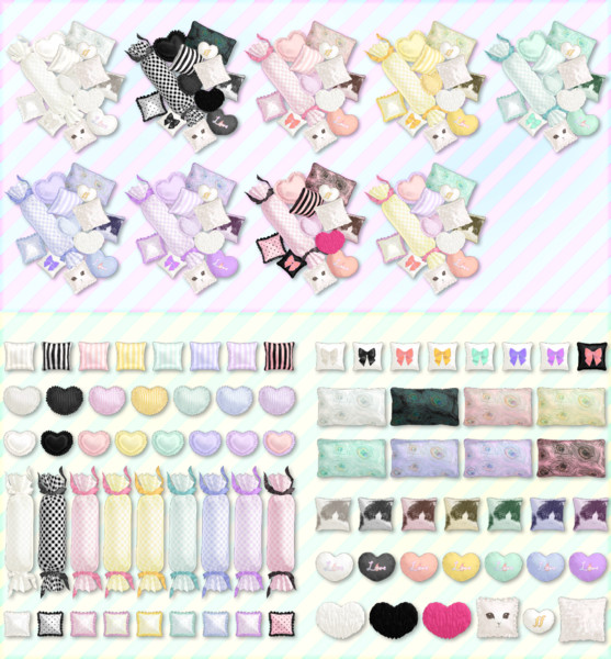 Mmdアクセサリ配布 クッションの海セット 72ca 旧なつか さんのイラスト ニコニコ静画 イラスト