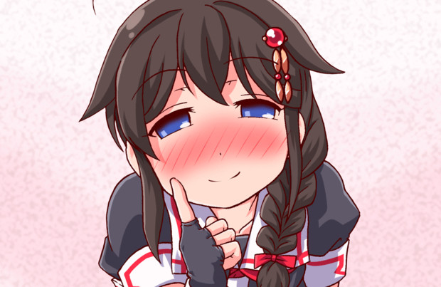Gifアニメ 時雨ちゃんから提督さんへ 奏音 さんのイラスト ニコニコ静画 イラスト