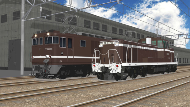 【MMD鉄道】高崎の茶ガマ２両セット【モデル配付】