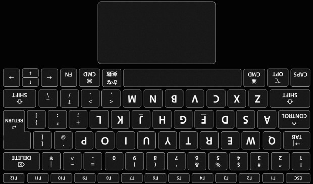 キーボードを上下で反転させたっぽい壁紙 For MacBookシリーズ日本語配列