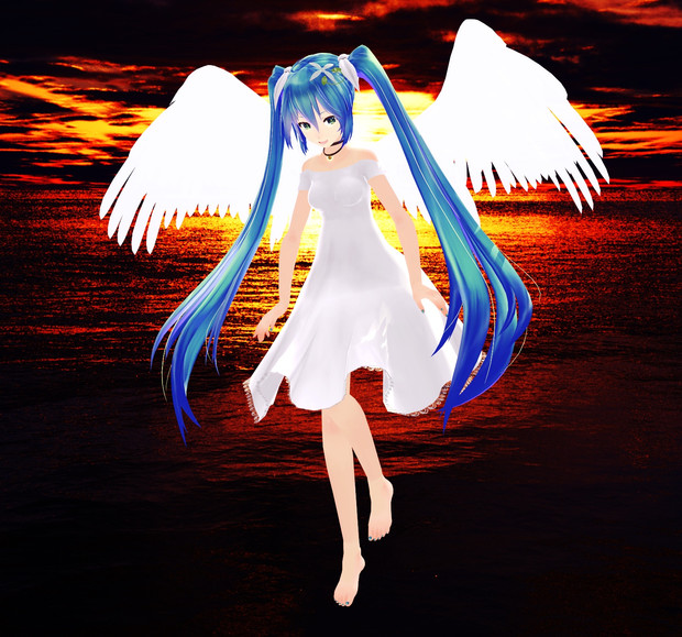夕暮れに降り立つ天使 ヒイロユイ さんのイラスト ニコニコ静画 イラスト