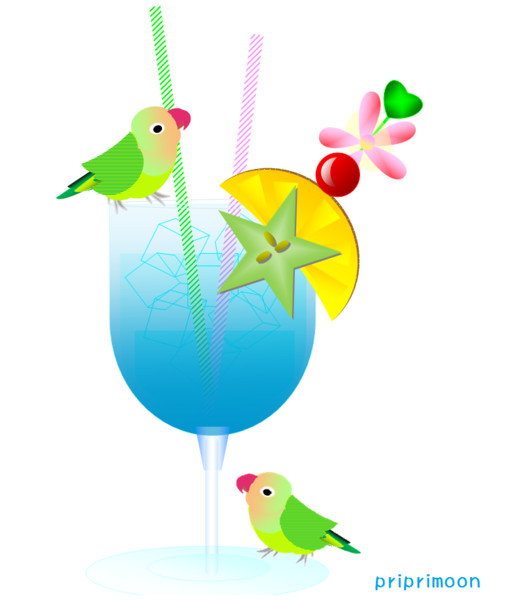 Bluehawaiiとインコ プリム さんのイラスト ニコニコ静画 イラスト