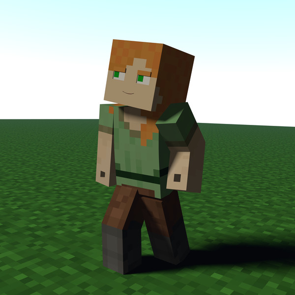 Alex[wolf Rig_Tobui形式] (Minecraft Animations)