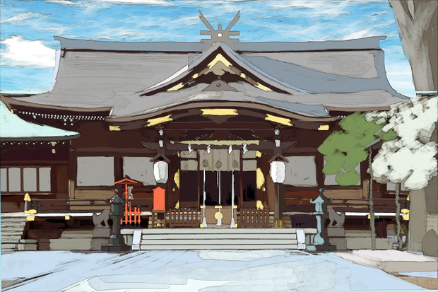 誕生日のお参り 熊野神社 いくゆ さんのイラスト ニコニコ静画 イラスト