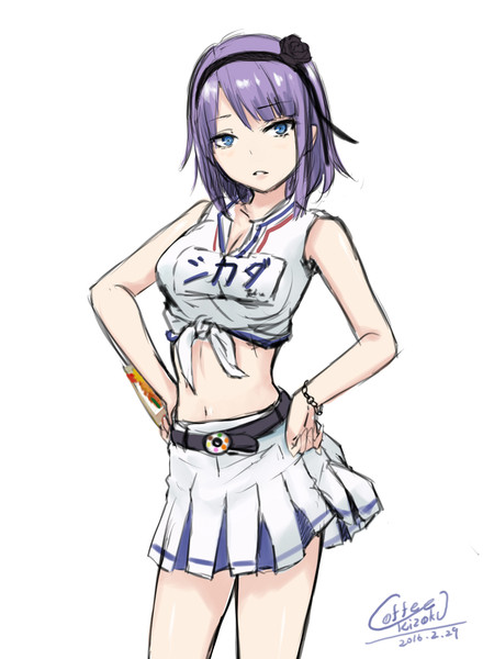 珈琲貴族 直筆サイン入り複製原画 チアガール秘密のストレッチ❤︎