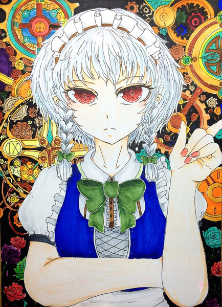 十六夜咲夜と歯車時計 骸无 ソウ さんのイラスト ニコニコ静画 イラスト