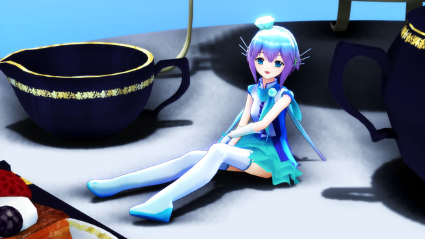 Mmd だけ で壁紙を作ってみるその38 蒼姫ラピス Ezoronin さんのイラスト ニコニコ静画 イラスト