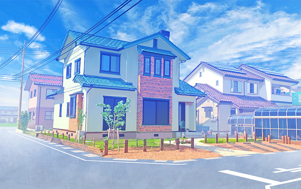 背景素材 住宅02 Hide さんのイラスト ニコニコ静画 イラスト