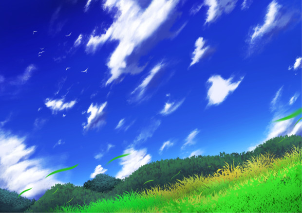 青空の草原 みがた せいじゅ さんのイラスト ニコニコ静画 イラスト