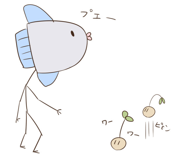 マンボウとじゃがいも