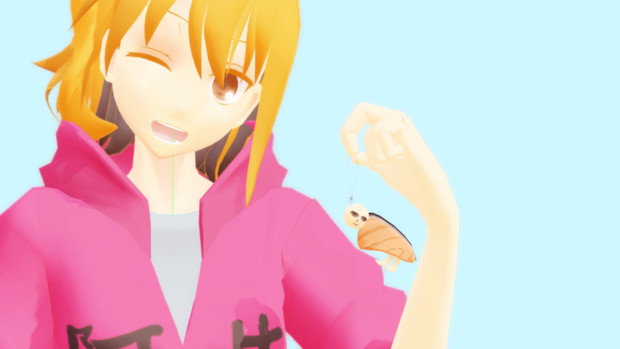 Mmdカゲプロ 紅鮭ちゃんストラップ配布 んｄふぁｋｖしょ さんのイラスト ニコニコ静画 イラスト