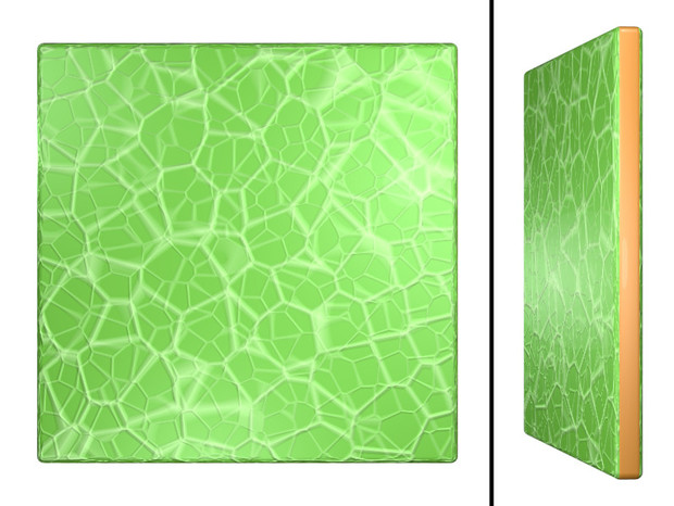 メロンの四角コースター