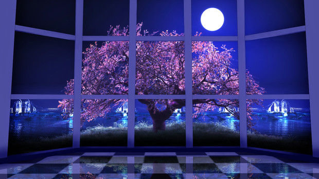 Mmdステージ配布 湾岸桜 St42 Al対応 怪獣対若大将p さんのイラスト ニコニコ静画 イラスト