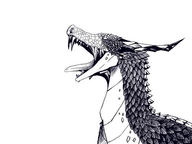 ドラゴンの線画 風詠 さんのイラスト ニコニコ静画 イラスト