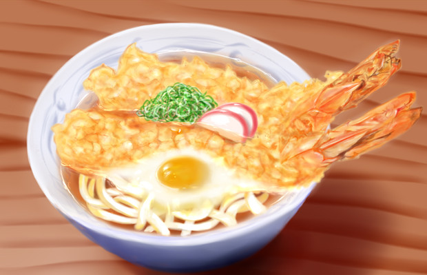 月見天ぷらうどん 青山桜丸 さんのイラスト ニコニコ静画 イラスト