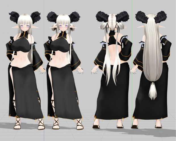 Mmdモデル配布 角娘のアーネさんver 2 04 Smn さんのイラスト ニコニコ静画 イラスト