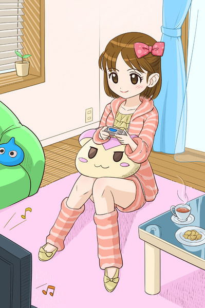 ゲームを遊ぶ女の子 皆内 ひなた さんのイラスト ニコニコ静画 イラスト