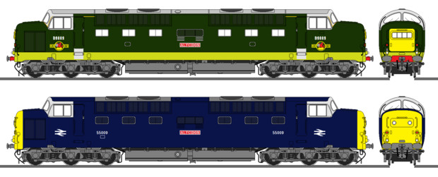 イギリス国鉄D33形(Class55)ディーゼル機関車"Deltic"