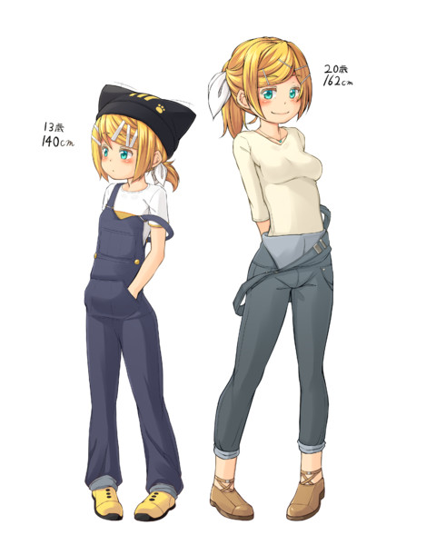 鏡音リンで年齢描き分け練習 きつね 仮 さんのイラスト ニコニコ静画 イラスト