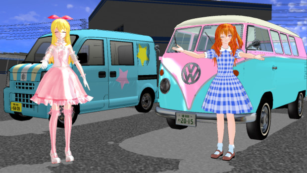 MMD アイカツワゴン スターライト学園所有車