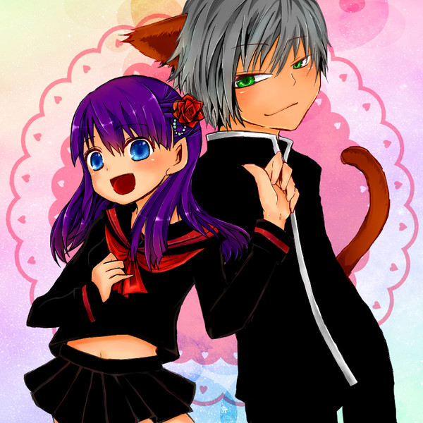 猫耳少年とセーラー少女 綺咲 さんのイラスト ニコニコ静画 イラスト