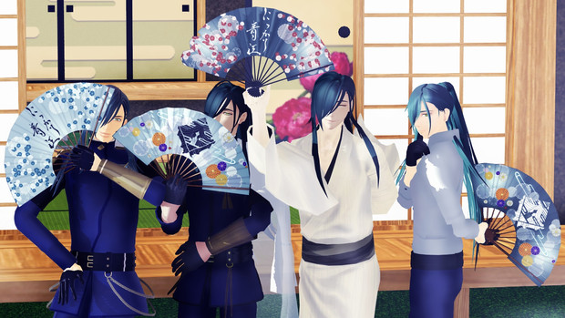Mmd 零式扇子v1 3用 テクスチャ にっかり青江ver アクセ用テクスチャ配布 木の輪 さんのイラスト ニコニコ静画 イラスト