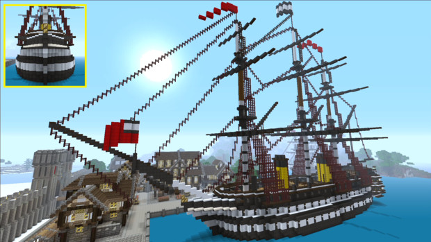 機帆装 二等戦列艦 Minecraft Xboxone Answ21 さんのイラスト ニコニコ静画 イラスト