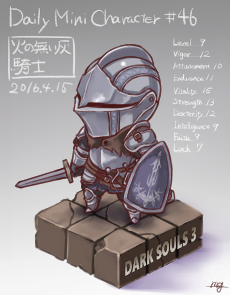 毎日ちびキャラ46 騎士 モモンゲ さんのイラスト ニコニコ静画 イラスト