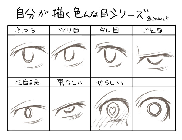 自分が描く色んな目シリーズ Es さんのイラスト ニコニコ静画 イラスト