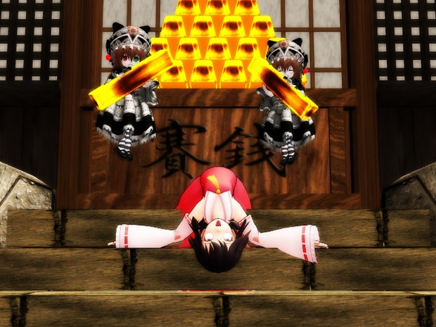 某神社の賽銭箱にイタズラ 双子の邪神様 さんのイラスト ニコニコ静画 イラスト