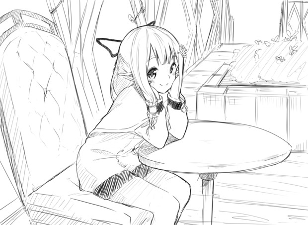 息抜きエルフ娘 嘘パース 雪あられ さんのイラスト ニコニコ静画 イラスト