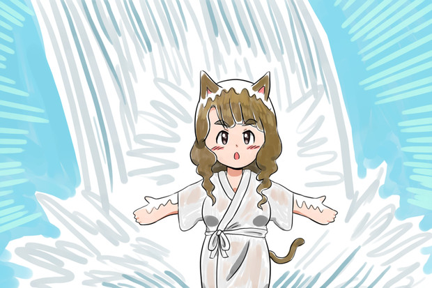 宮尾美也の滝行 しろくろんだp さんのイラスト ニコニコ静画 イラスト