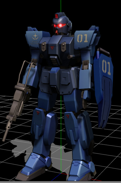 Mmd用 ブルーディスティニー1号機モデル 製作進捗2 紫の君 さんのイラスト ニコニコ静画 イラスト