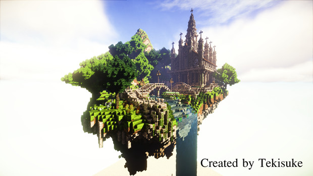 Minecraft 空に浮かぶ教会 テキ助 さんのイラスト ニコニコ静画 イラスト