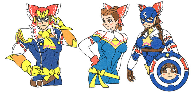 キャプテン サクラ 言えるかな うきわガール さんのイラスト