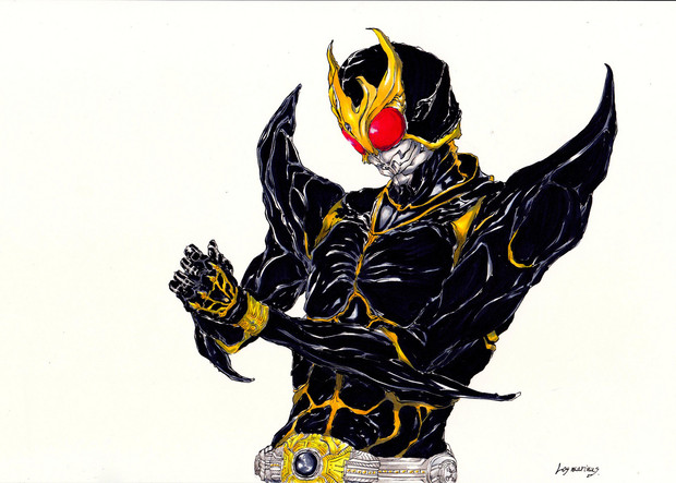 仮面ライダークウガを描いてみました アルティメットフォーム Los Marinus さんのイラスト ニコニコ静画 イラスト