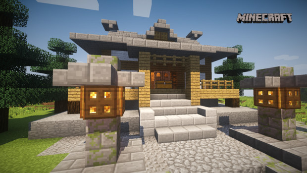 Minecraft 神社的な壁紙 トモヒロp さんのイラスト ニコニコ静画 イラスト