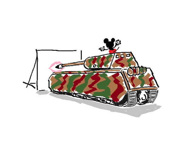 マウス 戦車 でマウス クチ を描くマウス ネズミ を Hbk ペパクラp さんのイラスト ニコニコ静画 イラスト