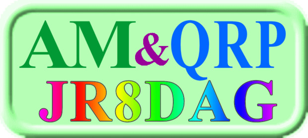 JR8DAGのAM ＆ QRP ホームページロゴ(長方形)