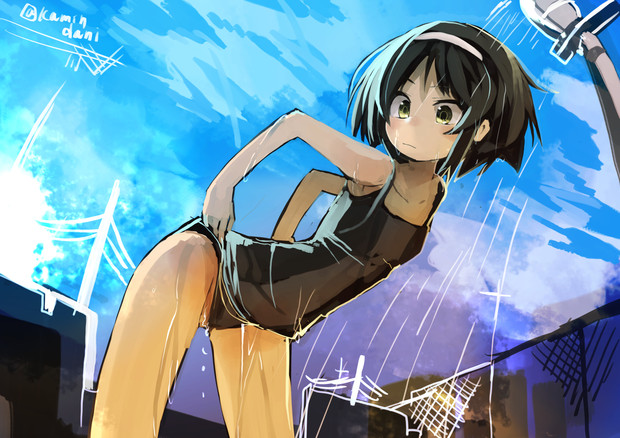 プールであそぶ谷風さんだよ かーみん とめどない さんのイラスト ニコニコ静画 イラスト