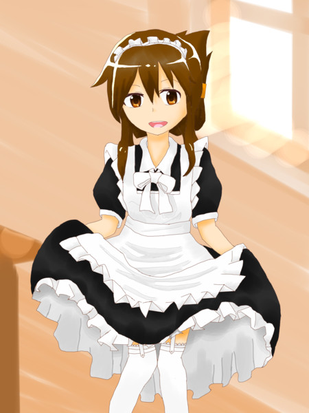 電にメイド服を着せてみた Tanato さんのイラスト ニコニコ静画 イラスト