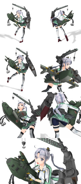 【ポーズ配布】”あさい式秋津洲”用立ち絵ポーズ【MMD艦これ】