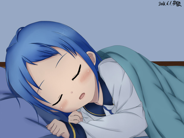 艦これ 涼風ちゃん視点の五月雨ちゃん 寝 黒笛祥 さんのイラスト ニコニコ静画 イラスト