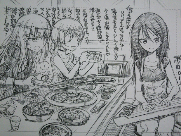 ダージリン 逸見エリカ ミカの三人で焼肉 Kojimasarako さんのイラスト ニコニコ静画 イラスト