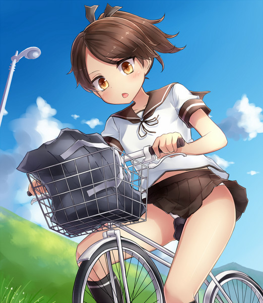 敷波ちゃんの自転車通学