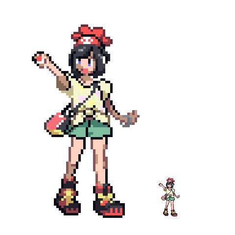 【ドット絵】ポケットモンスターサン・ムーン女主人公